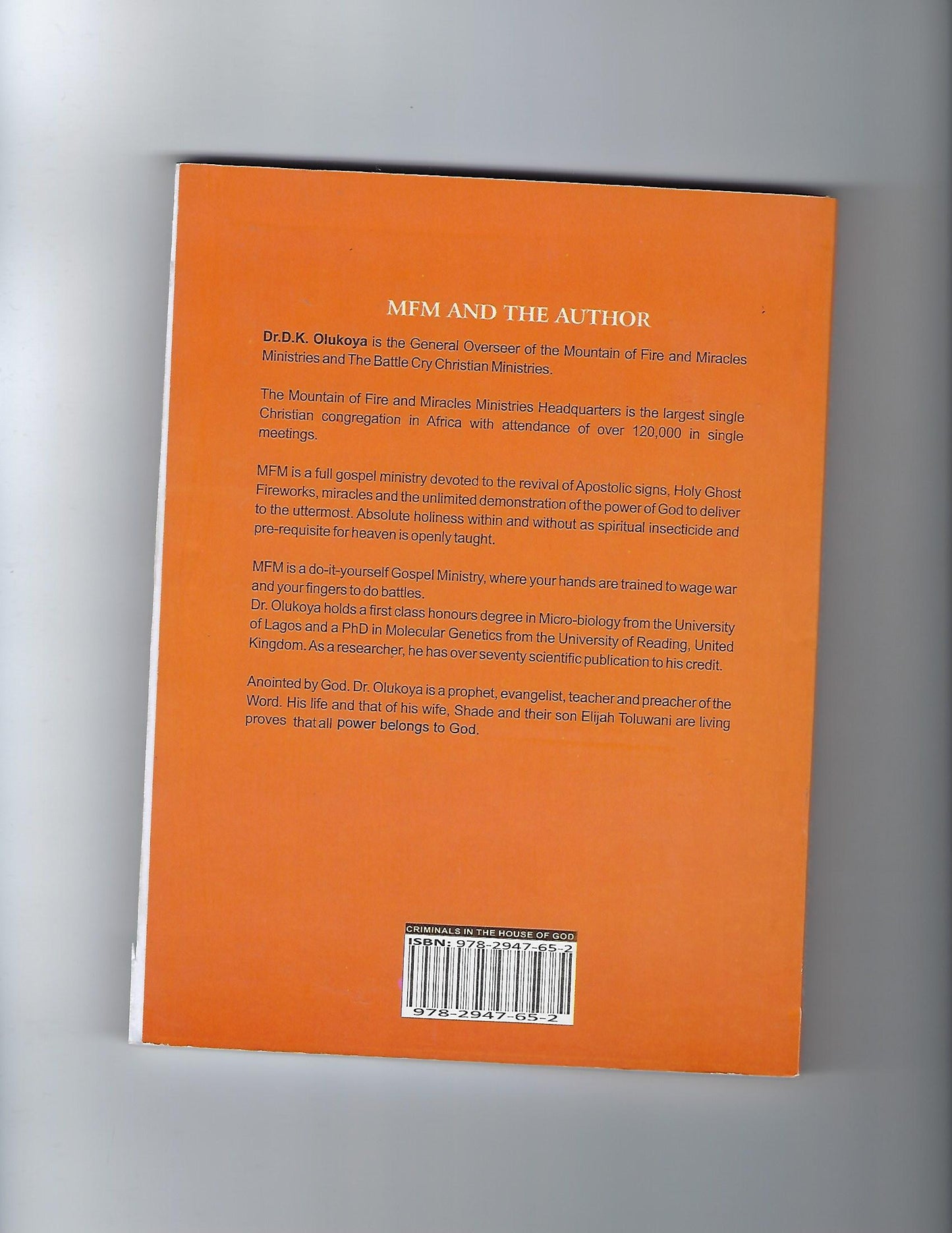 Criminals in the House of God