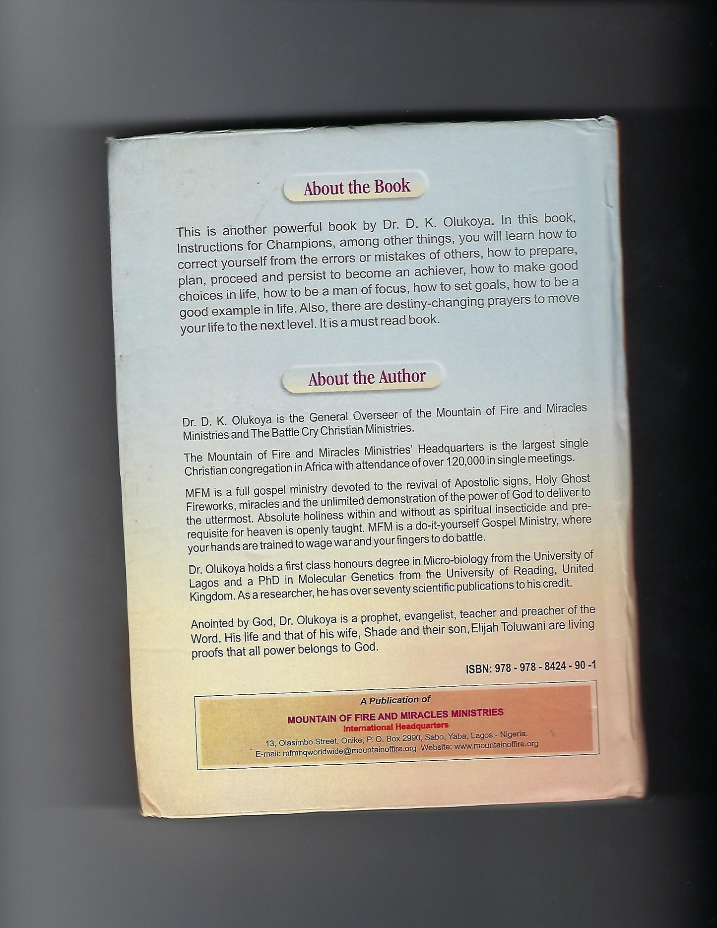 Instructions For Champions