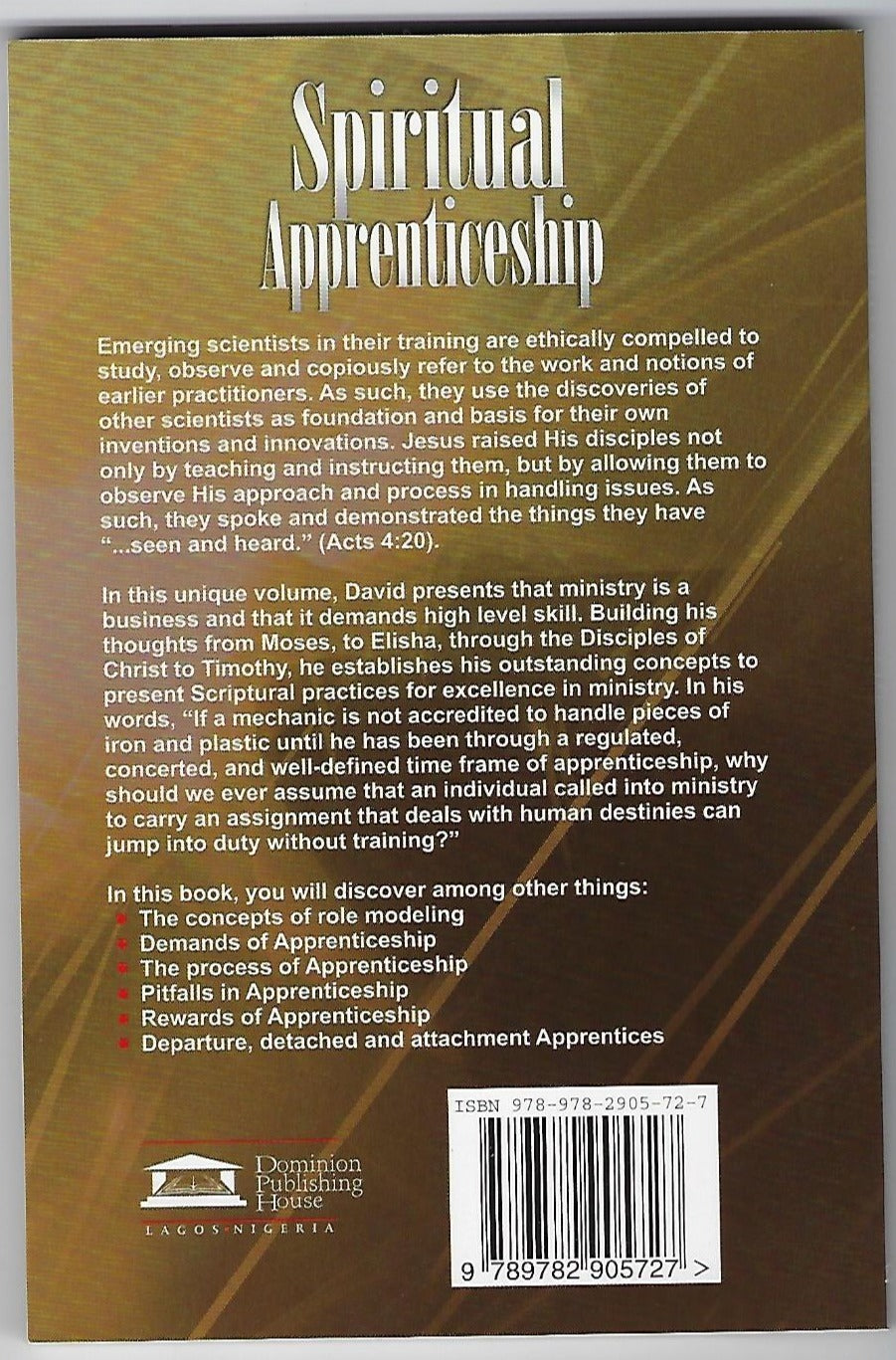 Spiritual Apprenticeship