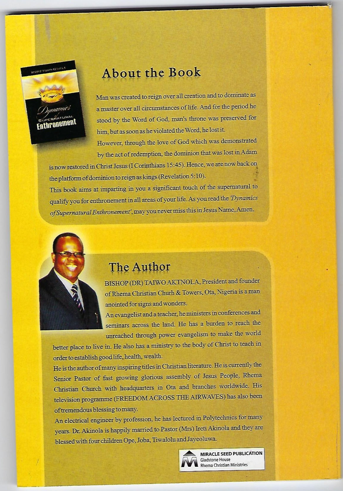 Dynamics of Supernatural Enthronement