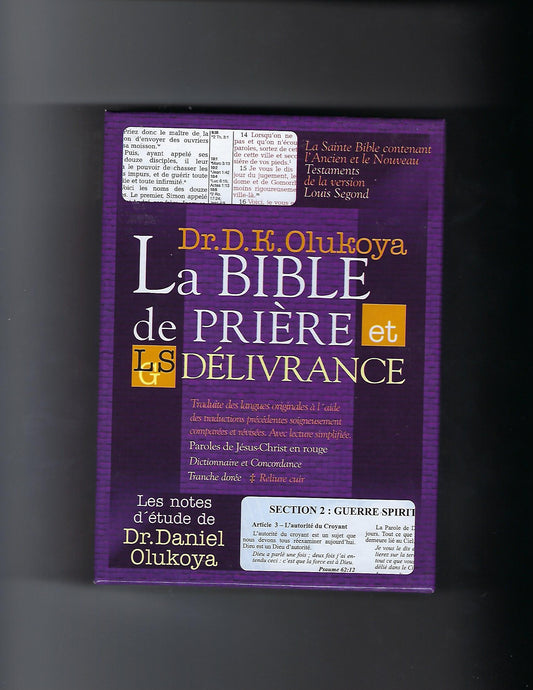 Prayer and Deliverance Bible (French and Large Size)