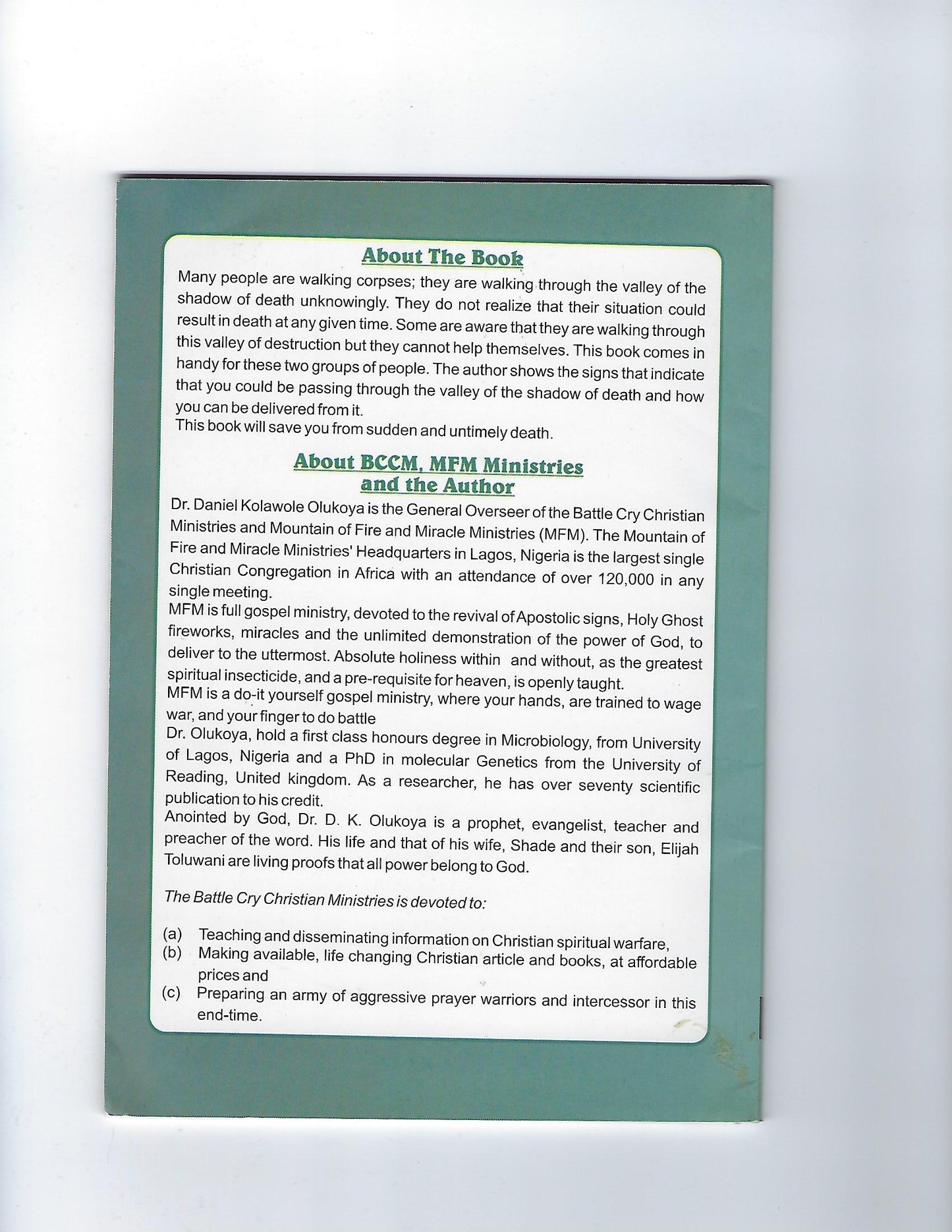 Passing Through The Valley of the Shadow of Death