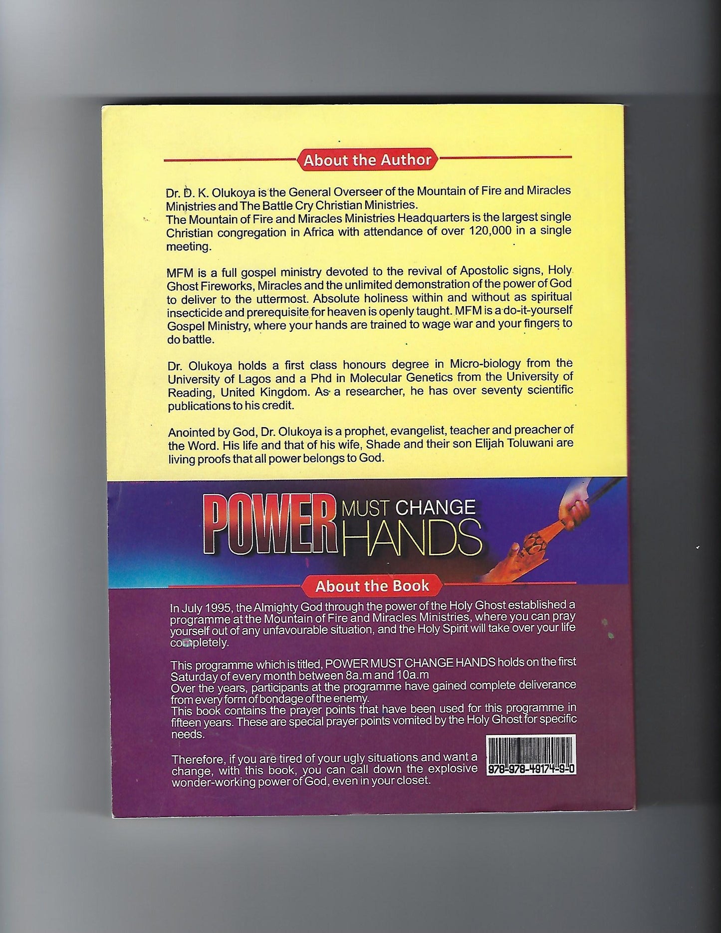 Power Must Change Hands